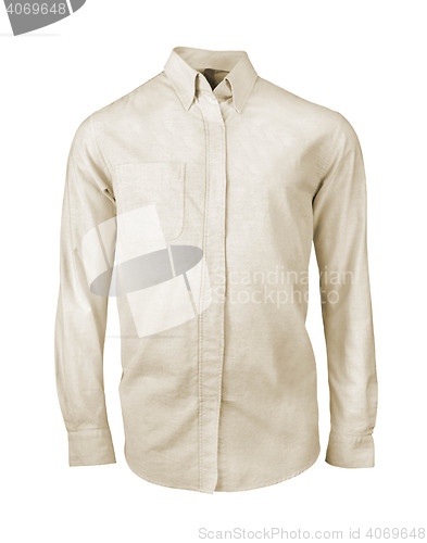 Image of white shirt with long sleeves isolated 