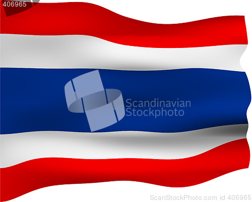 Image of 3D Flag of Thailand