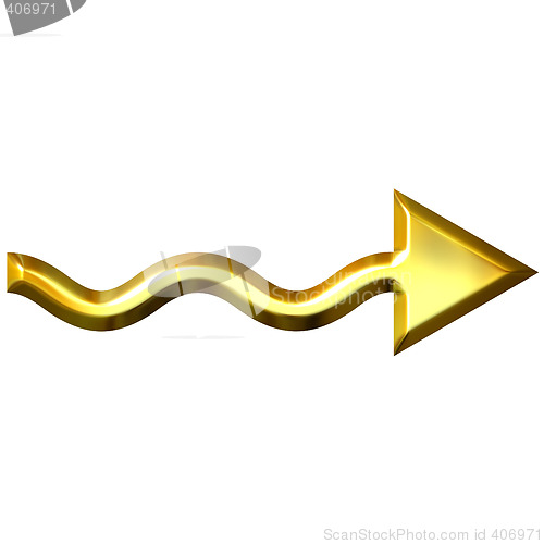 Image of 3D Golden Arrow