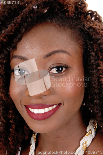 Image of Face of young black woman.