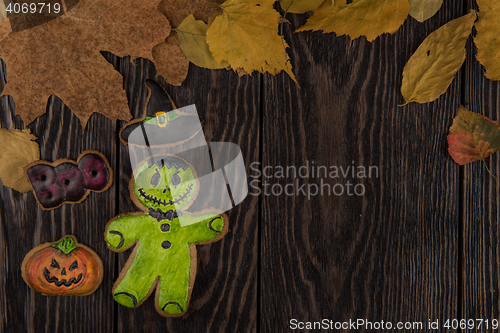 Image of Homemade delicious ginger biscuits for Halloween