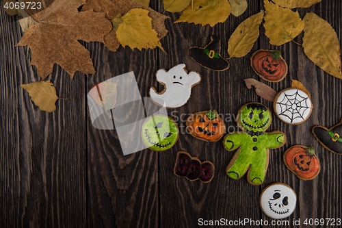 Image of Homemade delicious ginger biscuits for Halloween