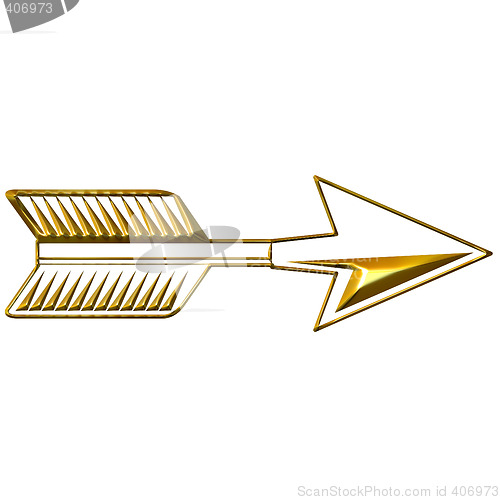 Image of 3D Golden Arrow
