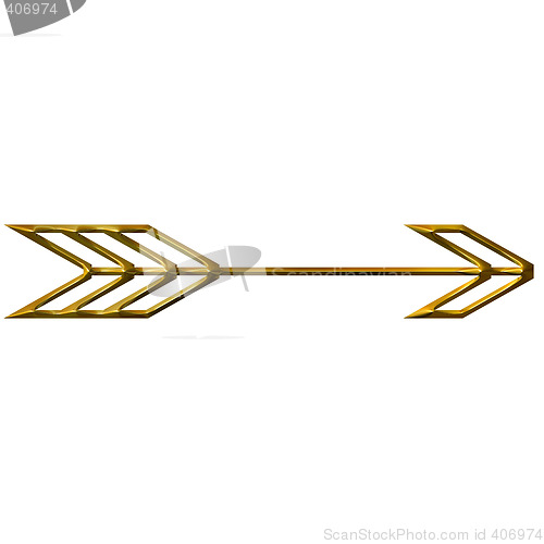 Image of 3D Golden Arrow