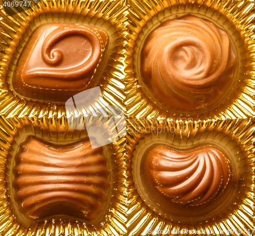 Image of Chocolate sweets close up