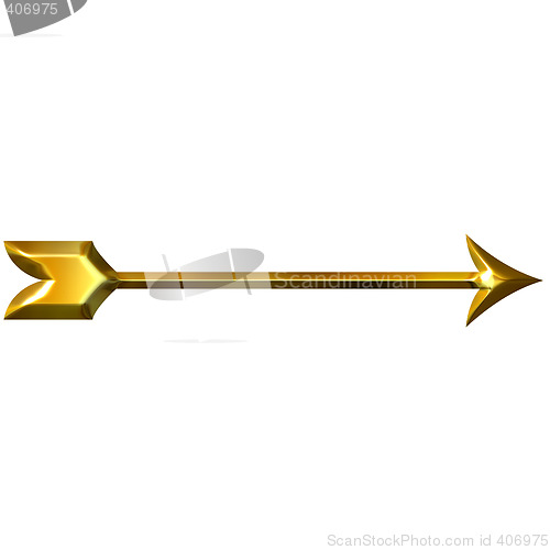 Image of 3D Golden Arrow