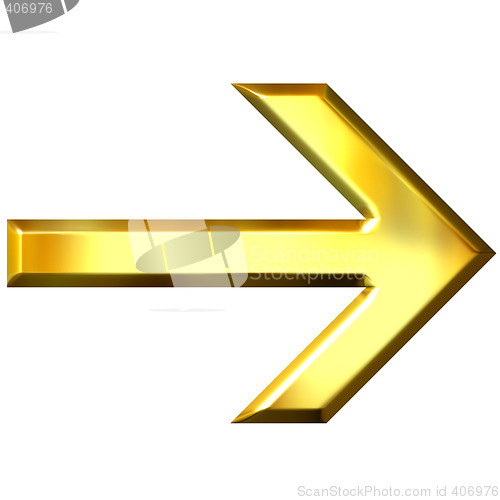 Image of 3D Golden Arrow