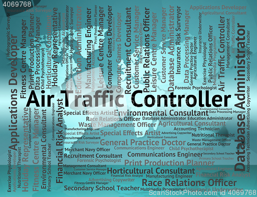 Image of Air Traffic Controller Shows Atc Occupation And Work