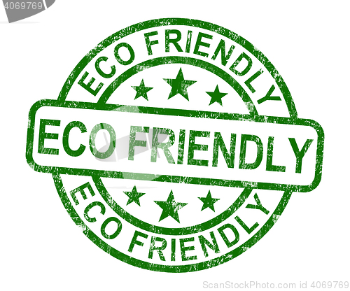 Image of Eco Friendly Stamp As Symbol For  Recycling