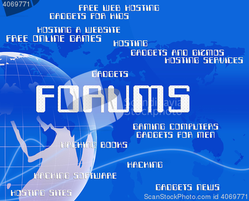 Image of Forums Word Means Social Media And Chat