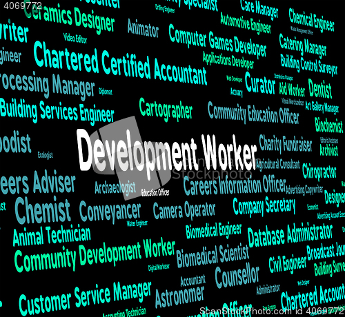 Image of Development Worker Means Blue Collar And Career