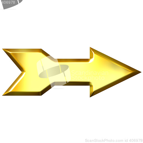 Image of 3D Golden Arrow