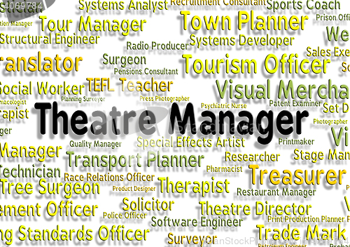 Image of Theatre Manager Shows Stage Work And Chief