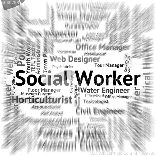 Image of Social Worker Represents White Collar And Craftswoman