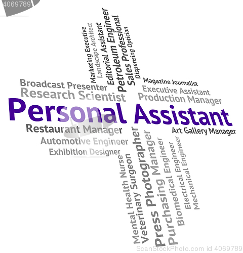 Image of Personal Assistant Shows Jobs Employment And Secrecy