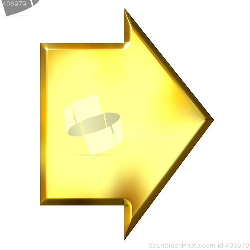 Image of 3D Golden Arrow