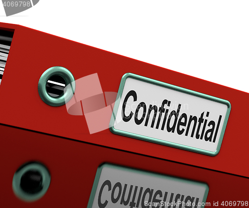 Image of Confidential File Shows Private Correspondence Or Documents