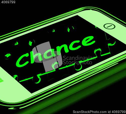 Image of Chance On Smartphone Shows Opportunities