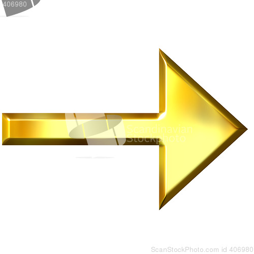 Image of 3D Golden Arrow