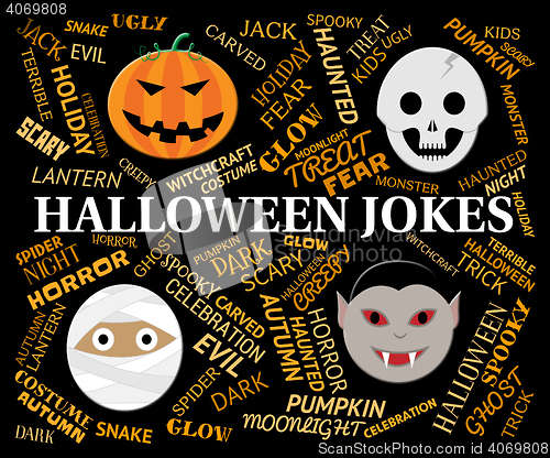 Image of Halloween Jokes Shows Trick Or Treat And Celebration