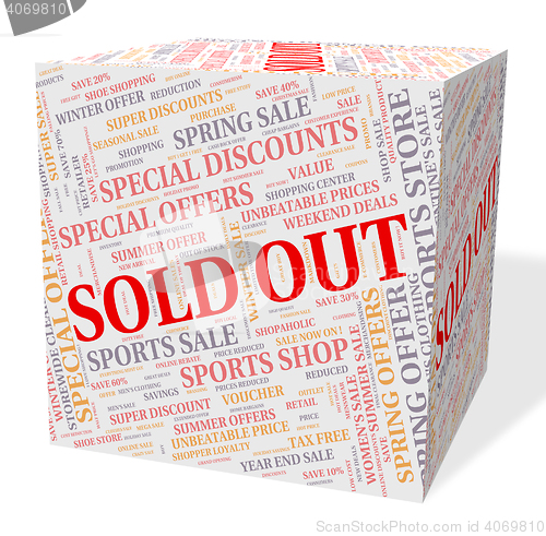 Image of Sold Out Cube Represents No More And Product