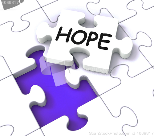 Image of Hope Puzzle Showing Faith And Prayers