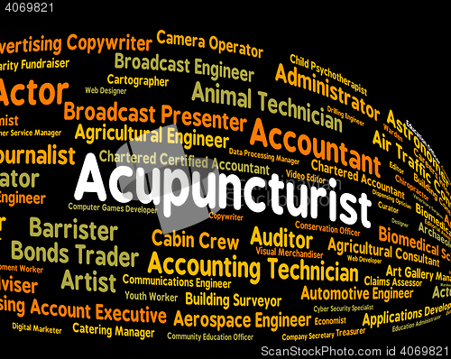 Image of Acupuncturist Job Means Alternative Medicine And Acupressure