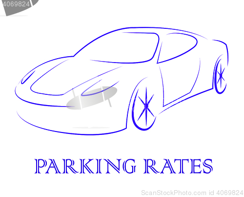 Image of Car Parking Shows Transport Carpark And Drive