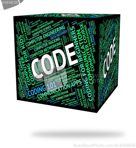 Image of Code Word Represents Programs Programming And Text