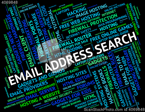 Image of Email Address Represents Gathering Data And Communicate