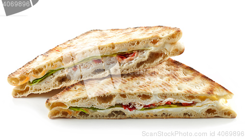 Image of Sandwich with chicken and cream cheese