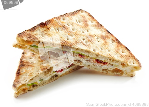 Image of Sandwich with chicken and cream cheese