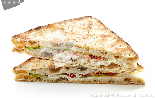 Image of Sandwich with chicken and cream cheese