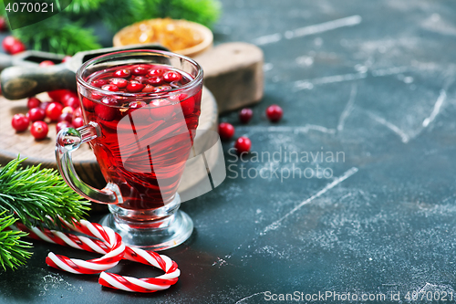 Image of cranberry drink and berries