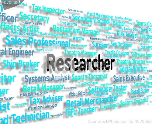 Image of Researcher Job Represents Experts Specialist And Explore