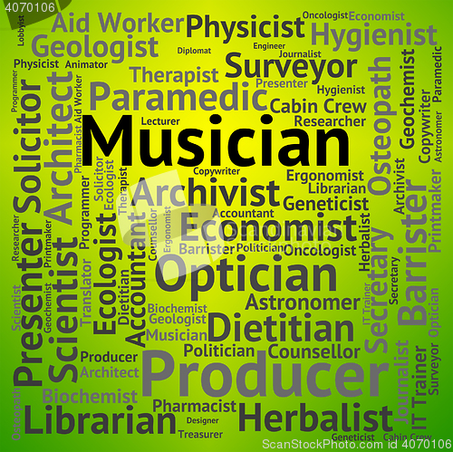 Image of Musician Job Represents Teachers Employment And Position
