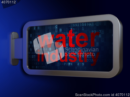 Image of Manufacuring concept: Water Industry on billboard background