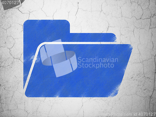Image of Finance concept: Folder on wall background