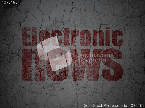 Image of News concept: Electronic News on grunge wall background