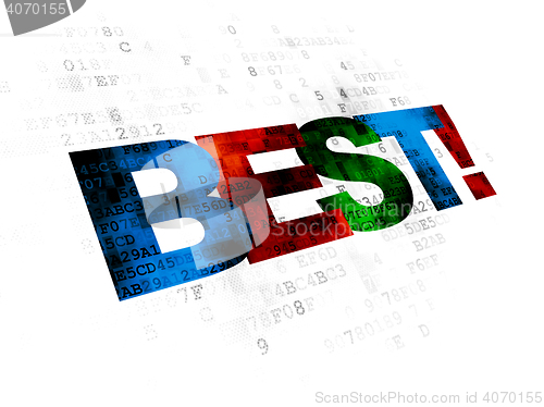 Image of Finance concept: Best! on Digital background