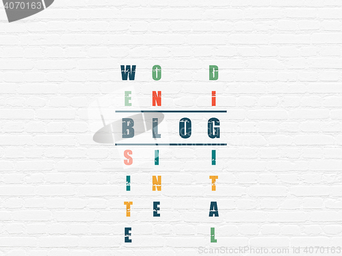 Image of Web design concept: Blog in Crossword Puzzle