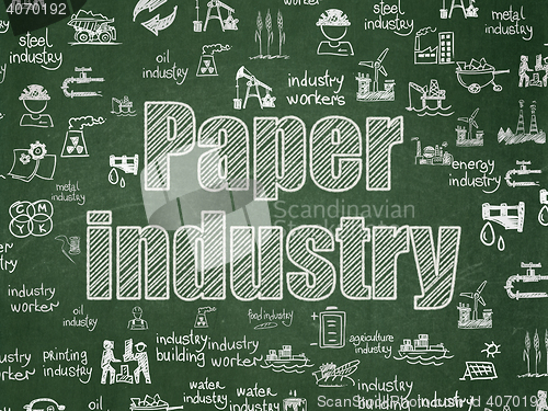 Image of Manufacuring concept: Paper Industry on School board background