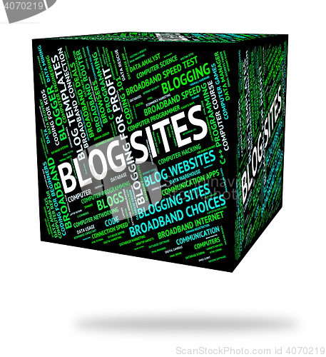 Image of Blog Sites Shows Domains Blogger And Hosting