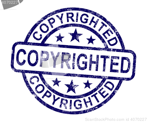 Image of Copyrighted Stamp Showing Patent Or Trademark