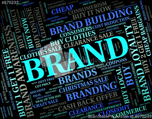 Image of Brand Word Shows Company Identity And Branded