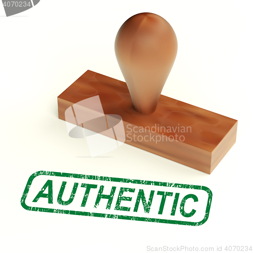 Image of Authentic Rubber Stamp Showing Real Genuine Product