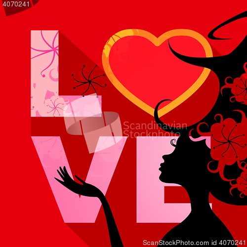 Image of Love Word Indicates Compassion Dating And Passion