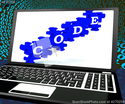 Image of Code On Laptop Shows System Codification