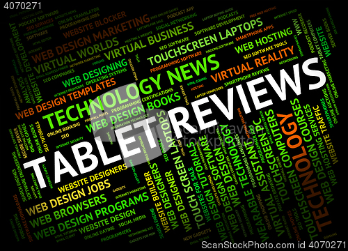 Image of Tablet Review Shows Assessment Computers And Technology