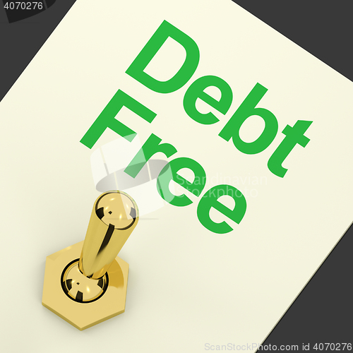 Image of Debt Free Switch Showing Recovery From Poverty And Being Broke